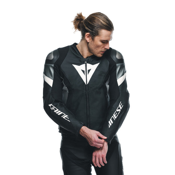 Dainese Avro 5 Leather Jacket Black / White / Anthracite