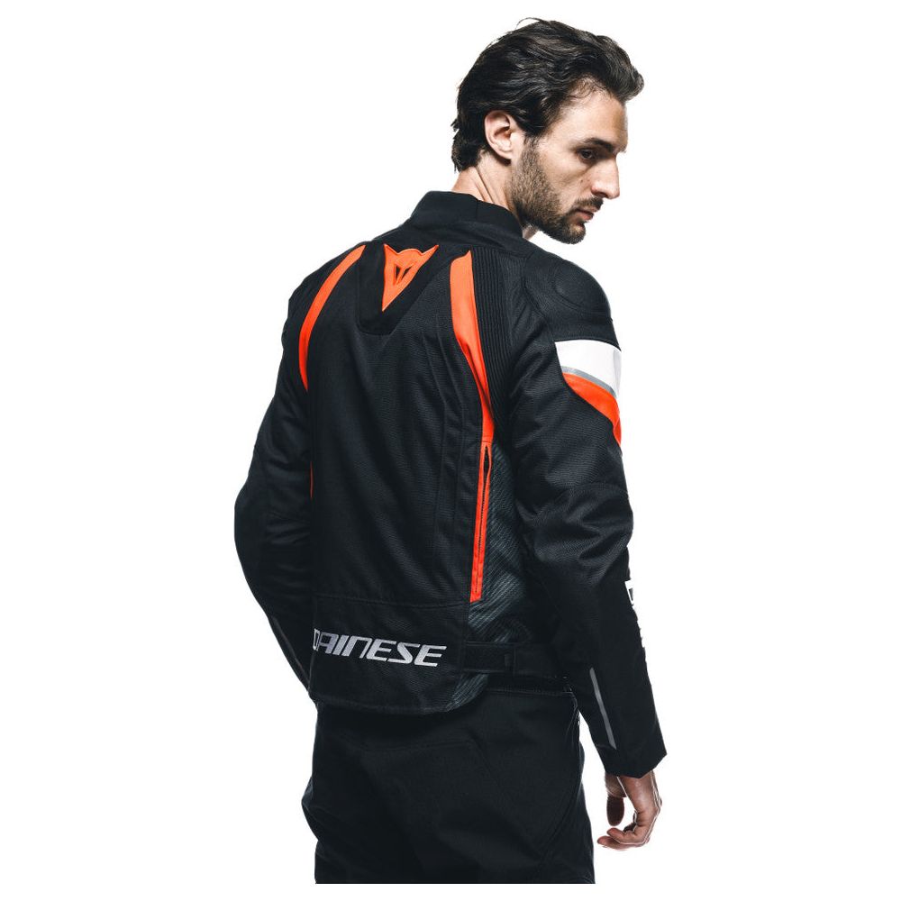 Dainese Avro 5 Textile Jacket Black / Fluo Red / White