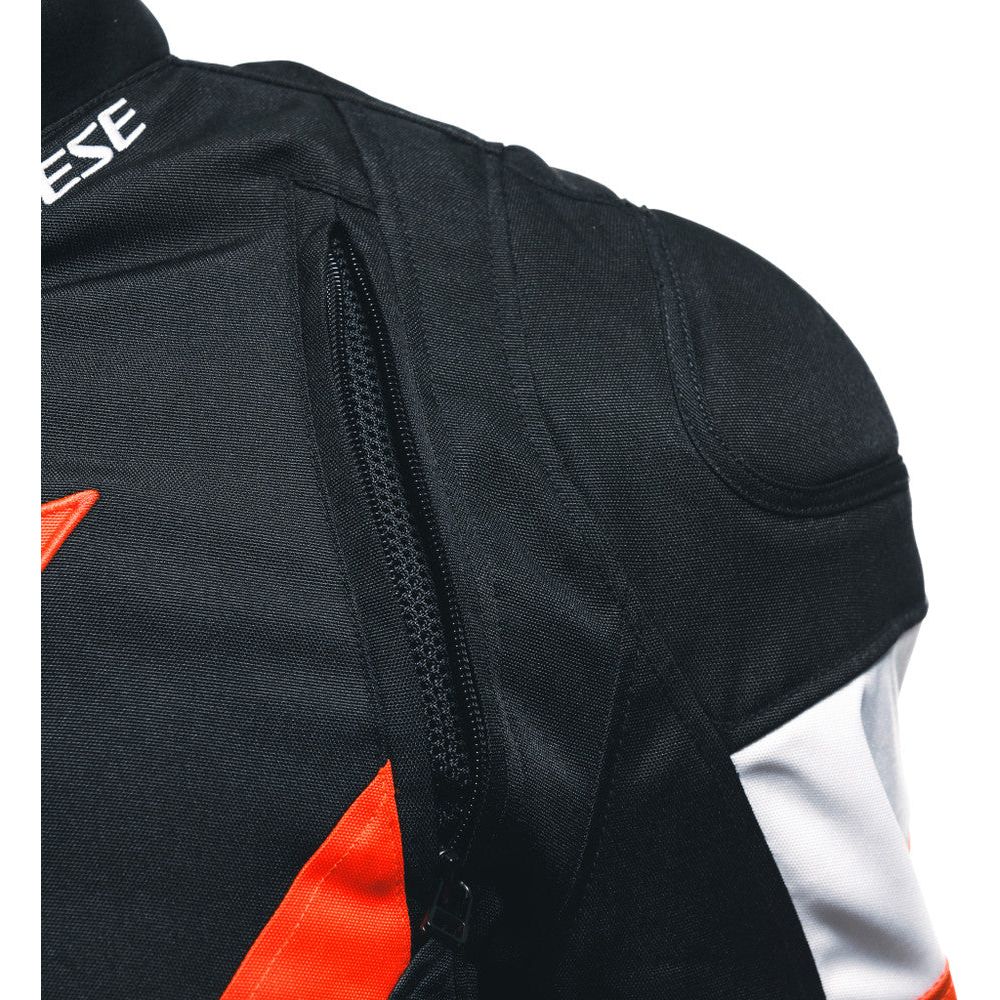 Dainese Avro 5 Textile Jacket Black / Fluo Red / White