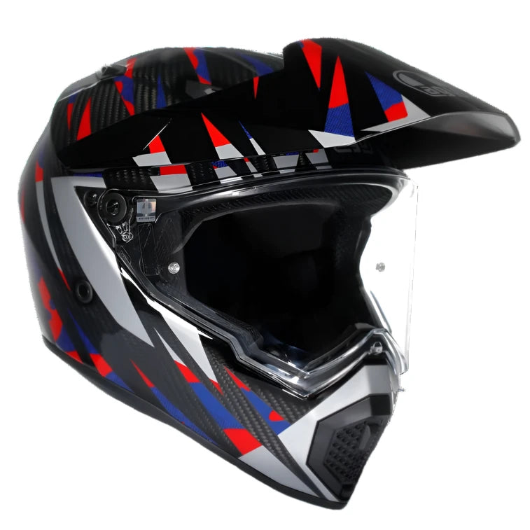 AGV AX9 Steppa Full Face Helmet Carbon / Red / Blue