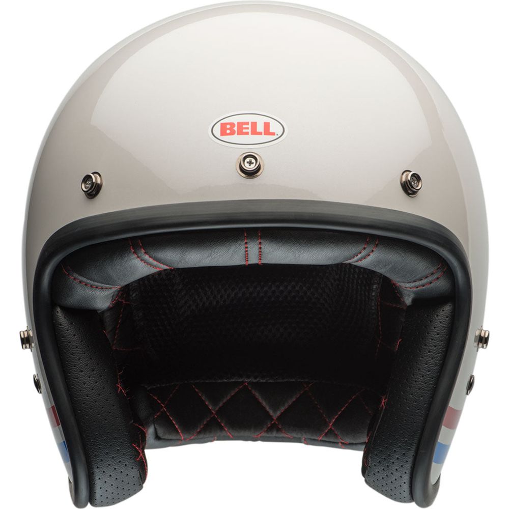 Bell Custom 500 ECE6 Stripes PRL Open Face Helmet White