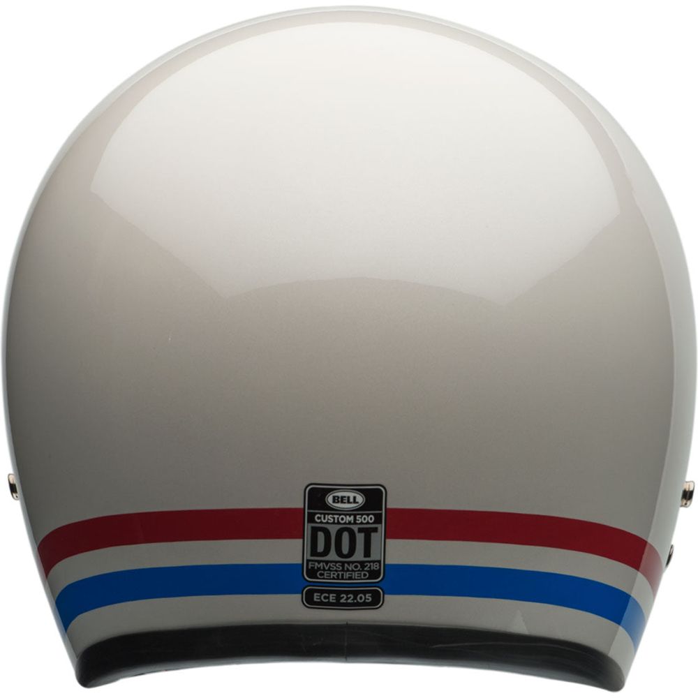 Bell Custom 500 ECE6 Stripes PRL Open Face Helmet White