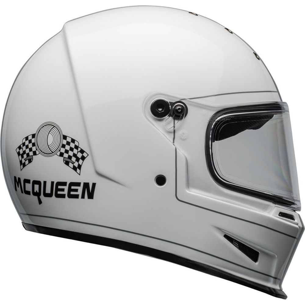 Bell Eliminator Steve Mcqueen Full Face Helmet Gloss White