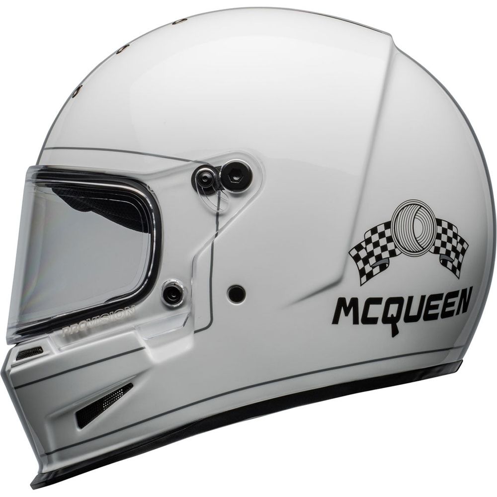 Bell Eliminator Steve Mcqueen Full Face Helmet Gloss White