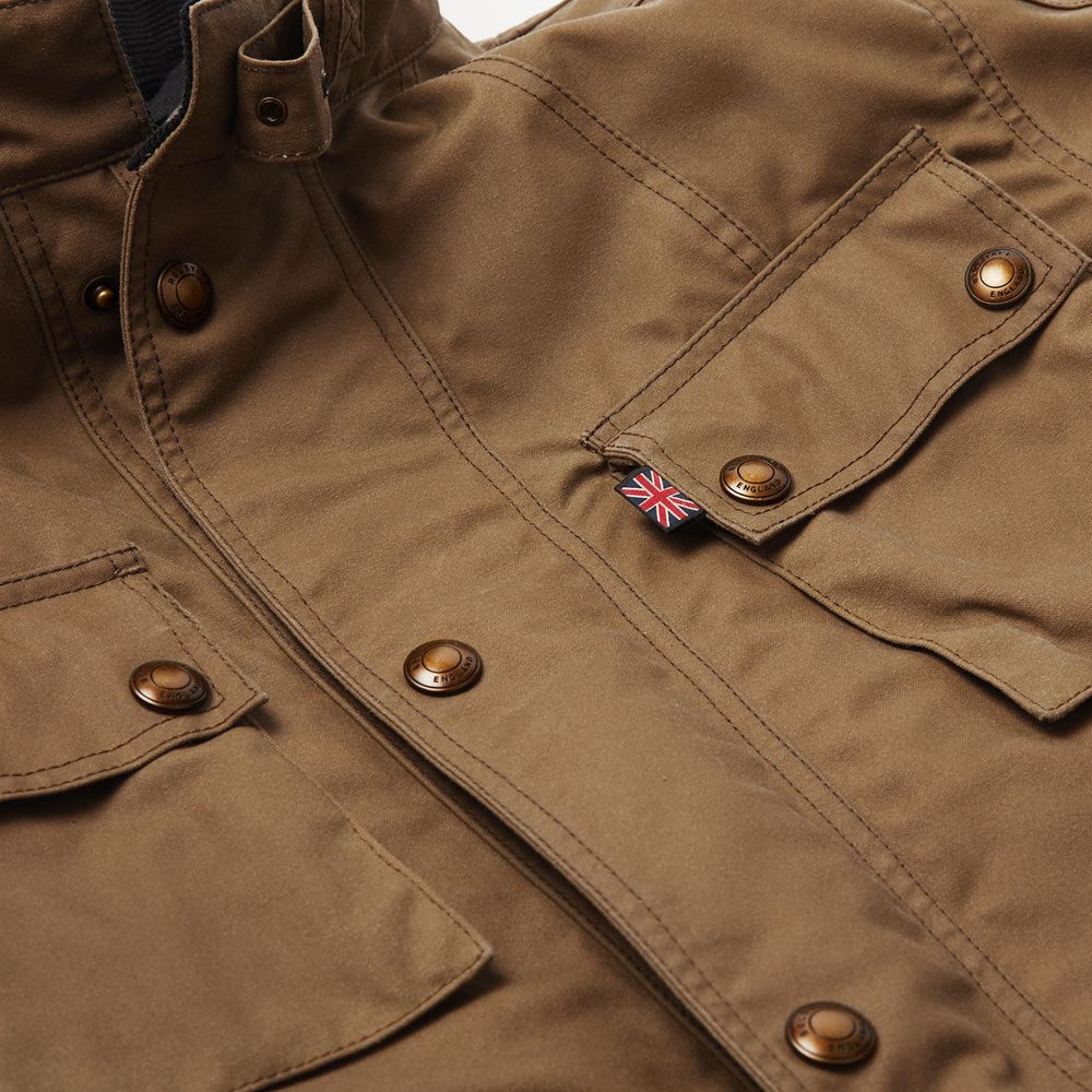 Belstaff Crosby Technical Waxed Cotton Jacket Sand