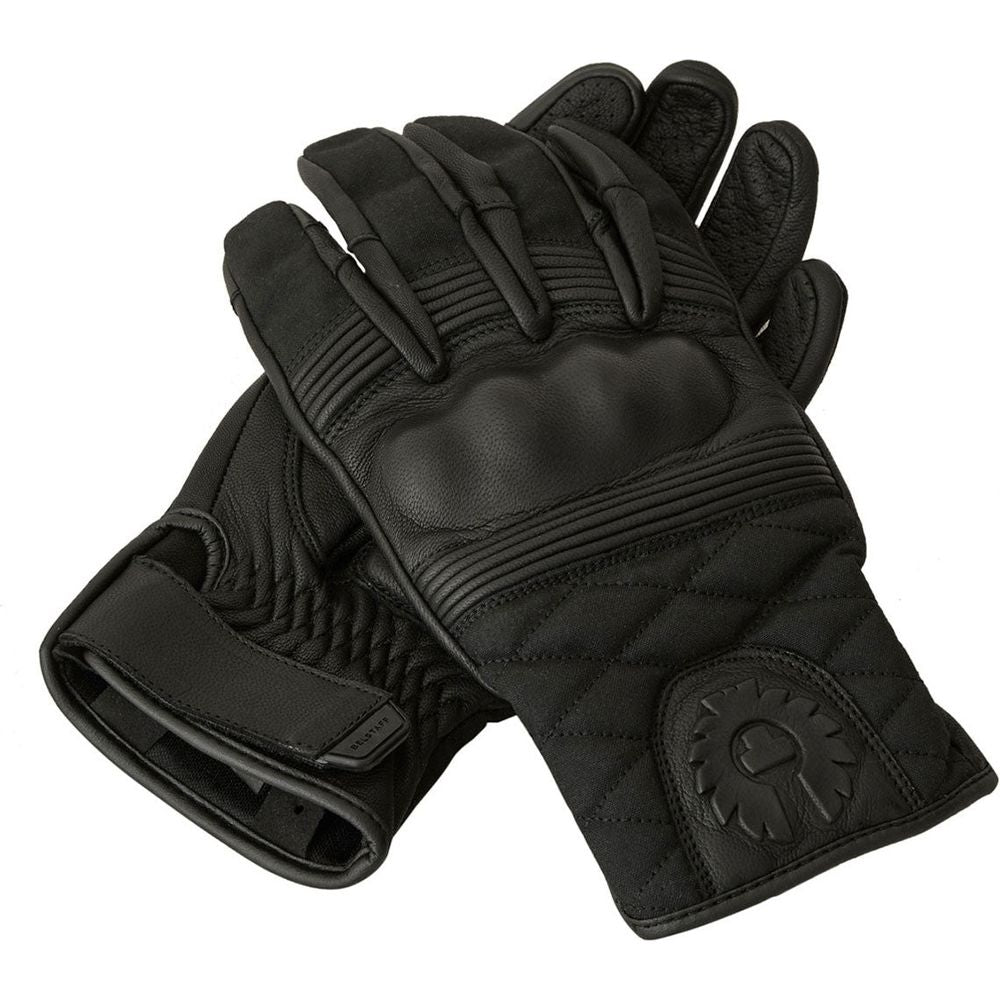 Belstaff Hampstead Leather / Textile Gloves Black / Black - FREE UK Shipping, FREE 365 Day Returns | Moto Central