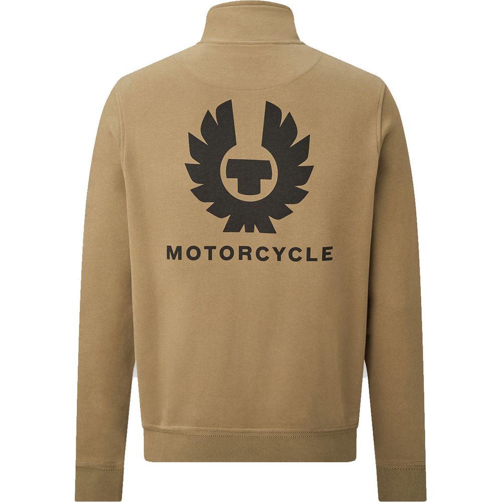 Belstaff Quarter Zip Jersey Olive - FREE UK Shipping, FREE 365 Day Returns | Moto Central