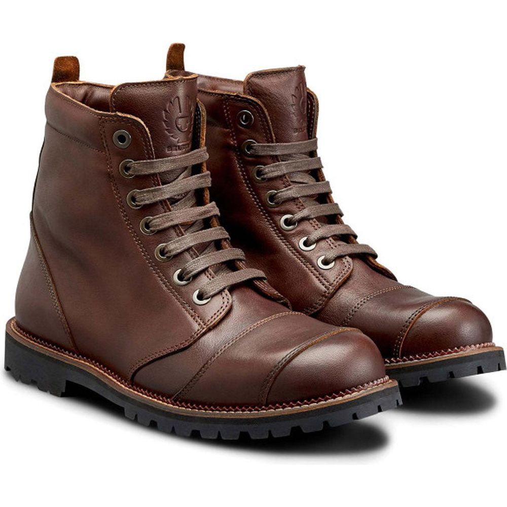 Belstaff Resolve Short Leather Boots Brown