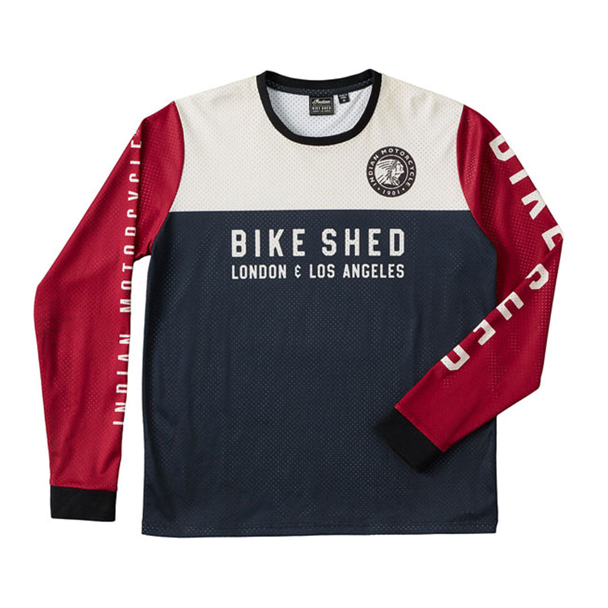 Bike Shed BSMC Indian Motorcycle Race Jersey Black / Port / White