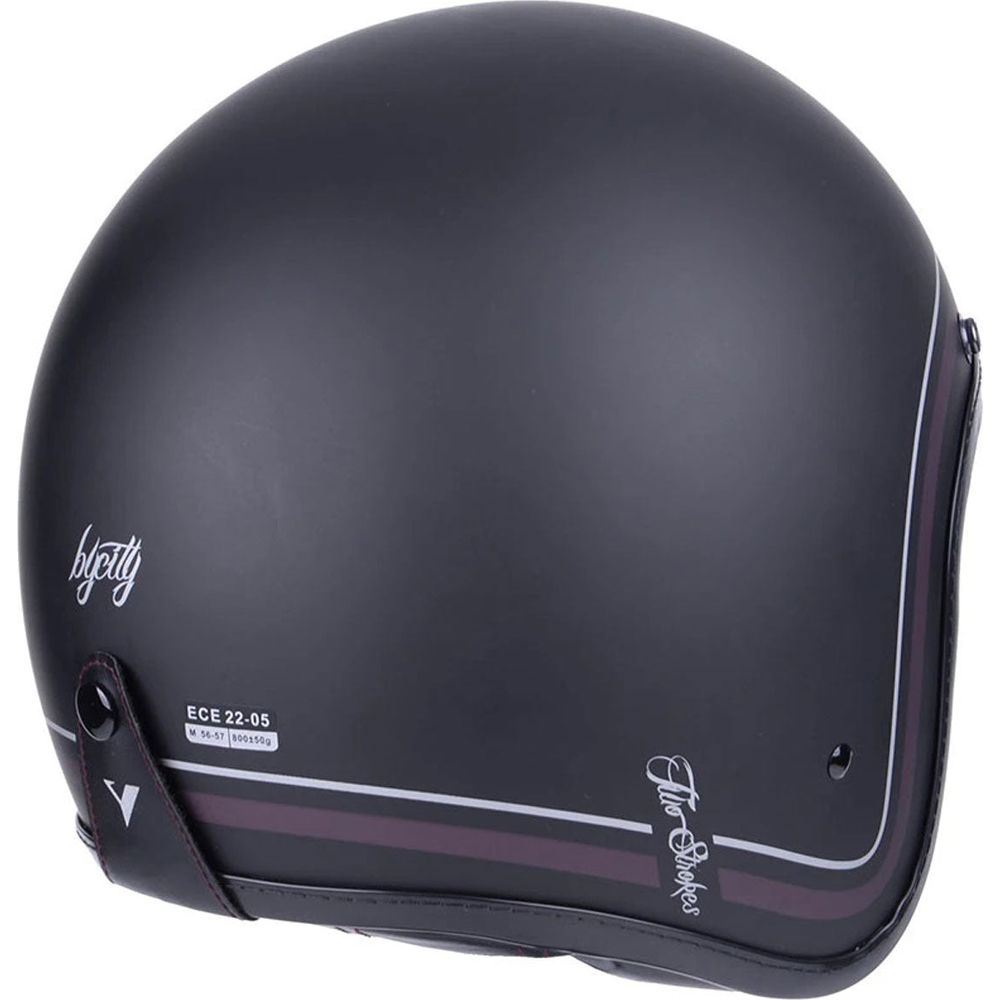 ByCity Two Strokes Open Face Helmet Black