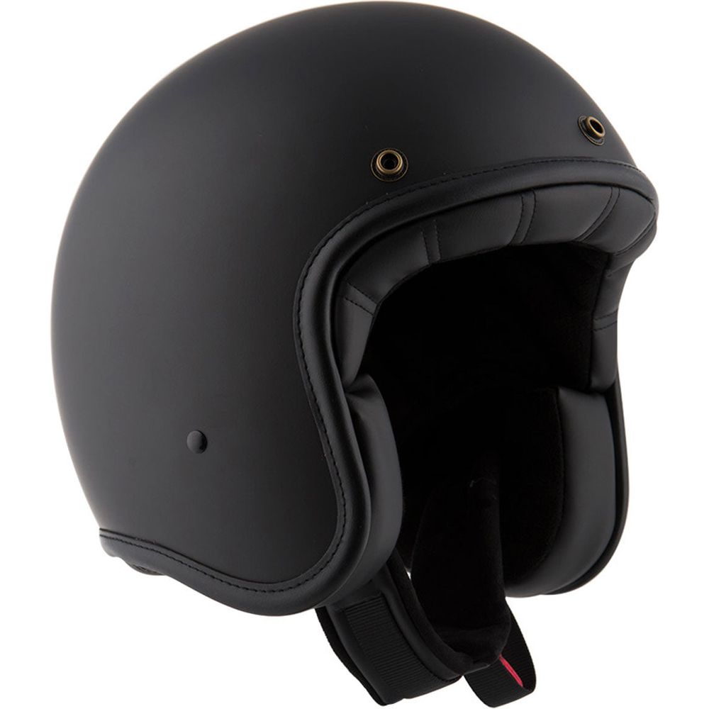 ByCity Two Strokes Open Face Helmet Full Black