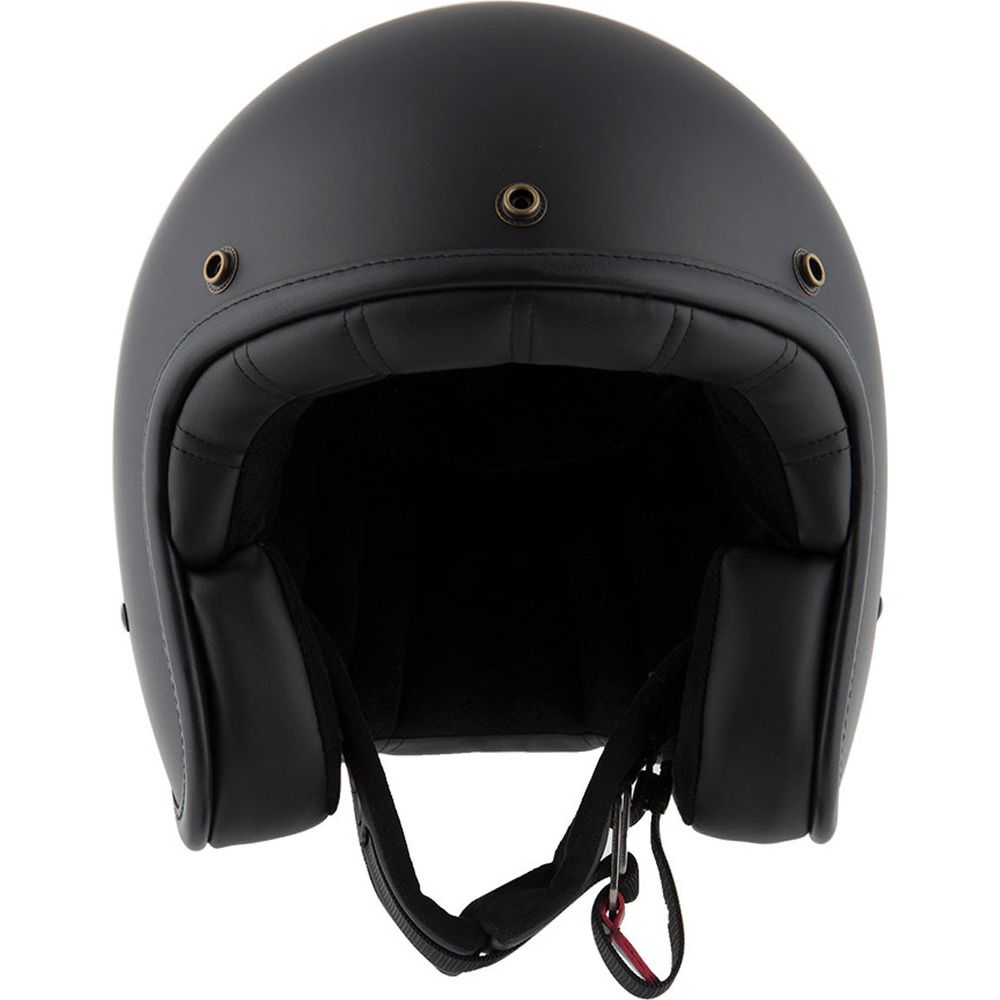 ByCity Two Strokes Open Face Helmet Full Black