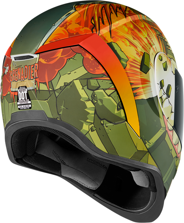 Icon Airform Full Face Helmet Grendadier Green / Multi  - FREE UK Delivery - Moto Central