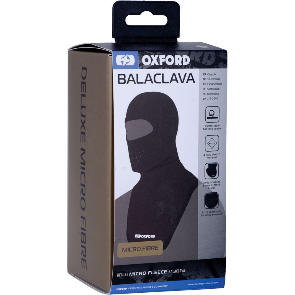 Oxford Deluxe Micro Fibre Balaclava Black