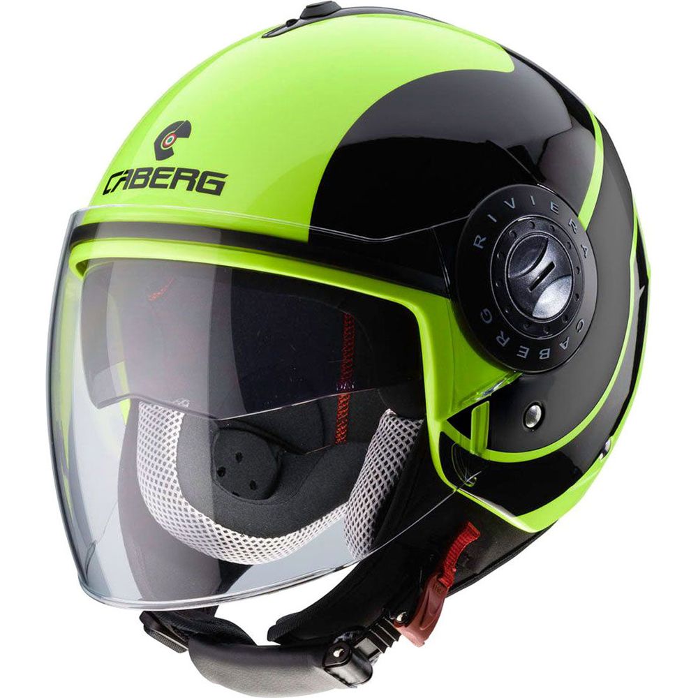 Caberg Riviera Sway Open Face Helmet Black / Fluo Yellow