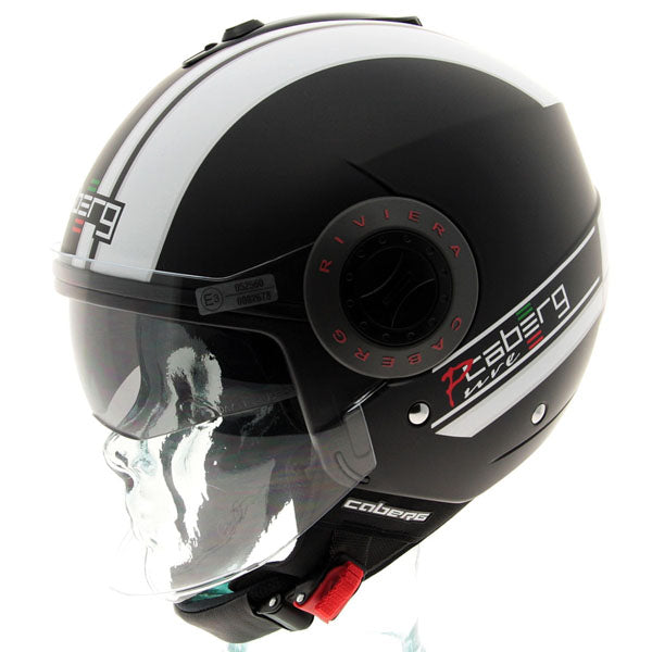 Caberg Riviera V2+ Pure Open Face Helmet Matt Black / White