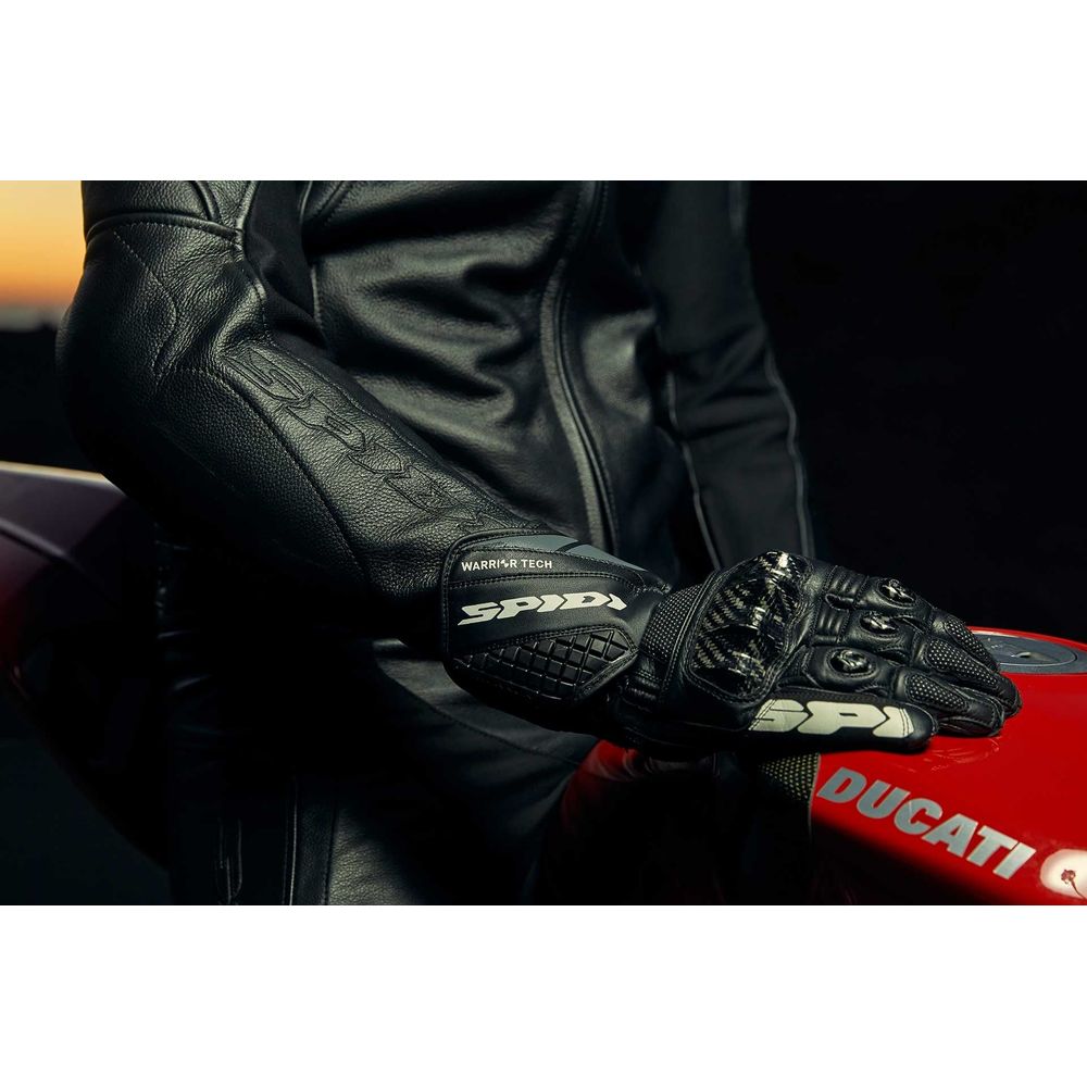 Spidi Carbo 5 CE Leather Gloves Black