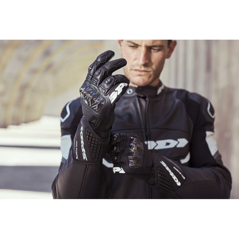 Spidi Carbo 5 CE Leather Gloves Black