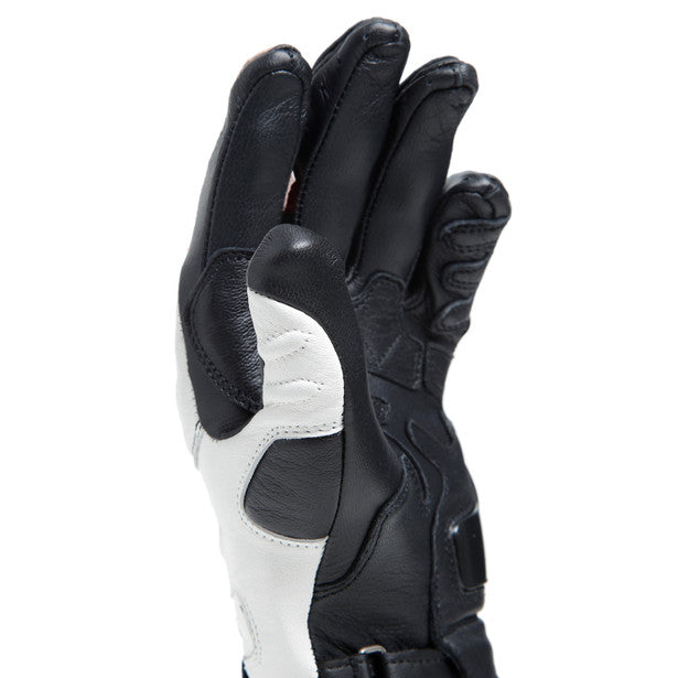 Dainese Carbon 4 Ladies Long Leather Gloves Black / White / Fluo Red