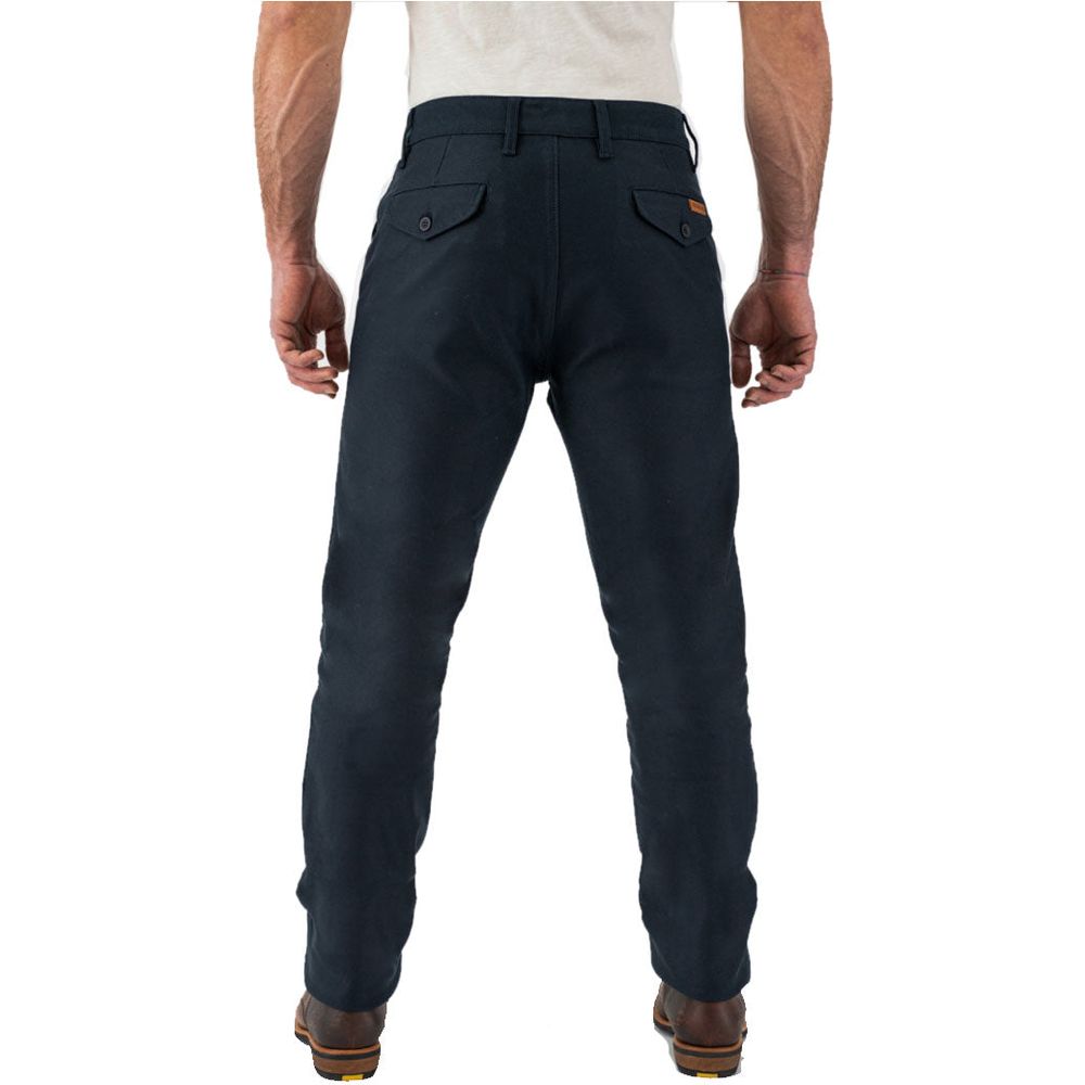 Rokker Chino Textile Trouser Navy - FREE UK Shipping, FREE 365 Day Returns | Moto Central