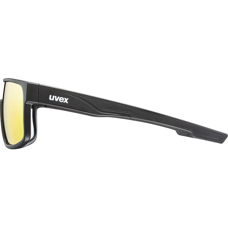 Uvex LGL 51 Sunglasses Matt Black / Red - FREE UK Shipping, FREE 365 Day Returns | Moto Central