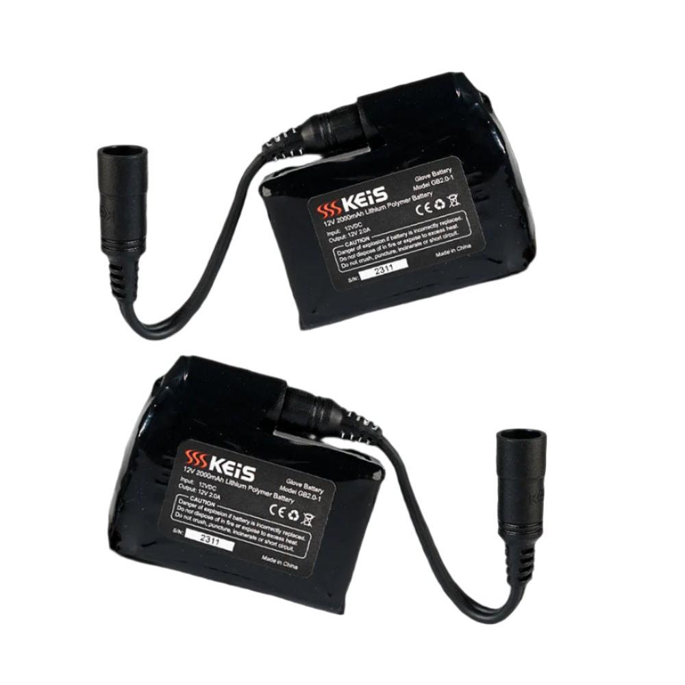 Keis 4000mAh 12V Gloves Battery Set With Multinational Charger