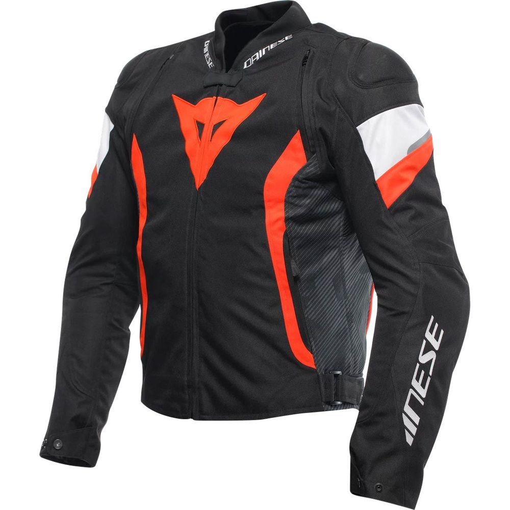 Dainese Avro 5 Textile Jacket Black / Fluo Red / White