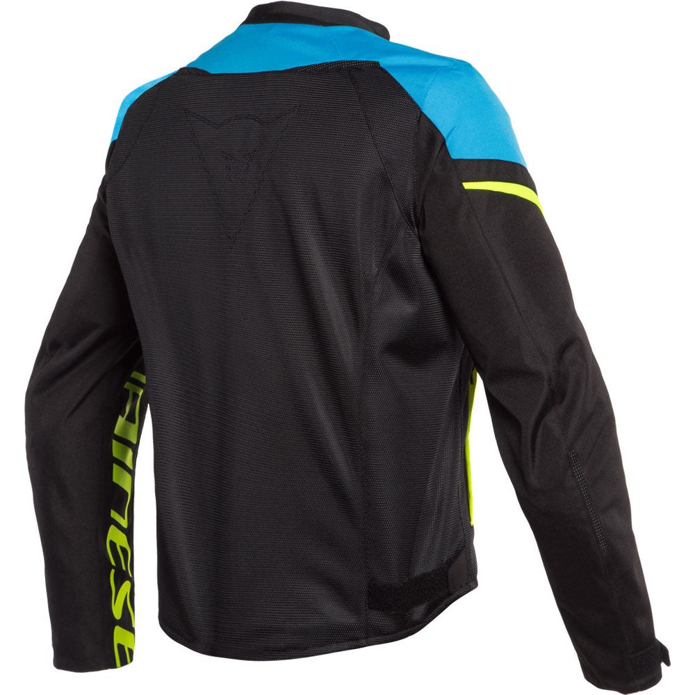 Dainese Bora Air Textile Jacket Black / Fire Blue / Fluo Yellow  - FREE UK Shipping, FREE 365 Day Returns | Moto Central