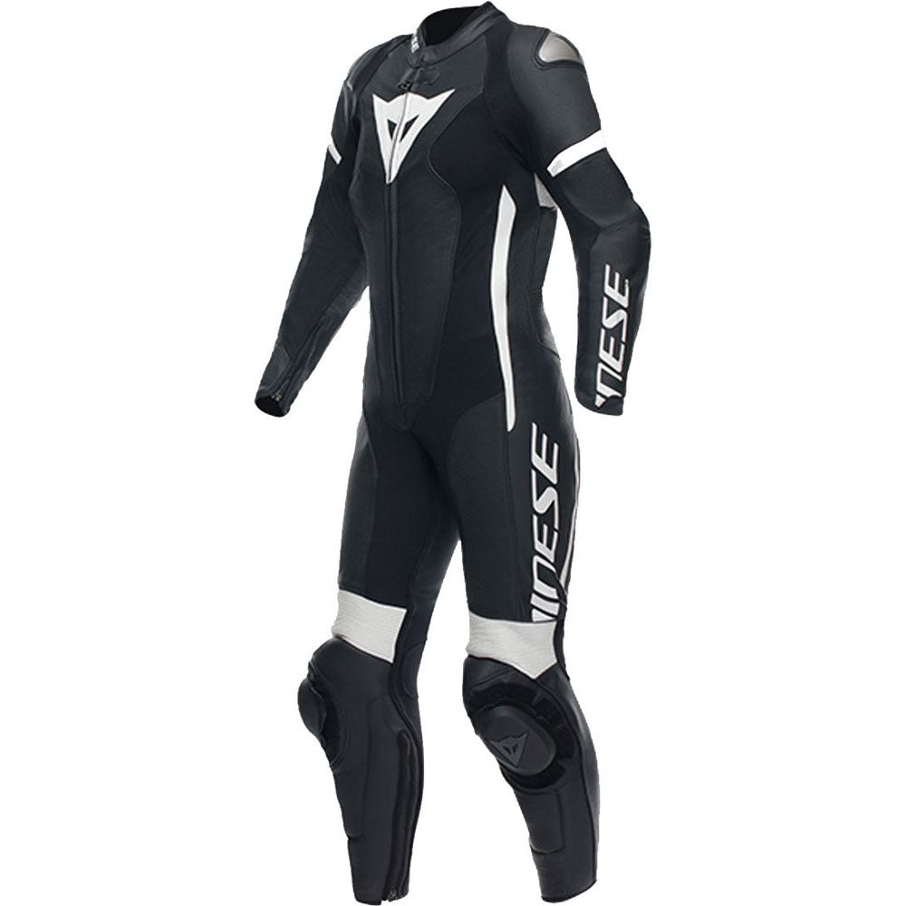 Dainese Grobnik Ladies One Piece Perforated Leather Suit Black / Black / White - FREE UK Shipping, FREE 365 Day Returns | Moto Central