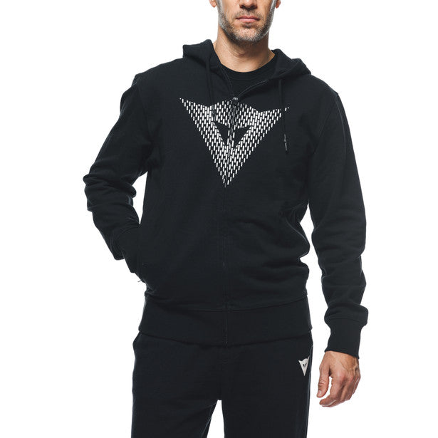 Dainese Logo Front Zip Casual Hoodie Black