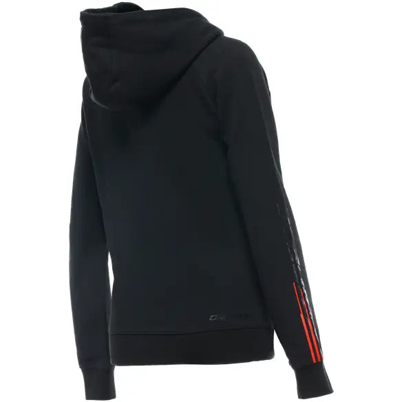 Dainese Logo Ladies Front Zip Casual Hoodie Black - FREE UK Shipping, FREE 365 Day Returns | Moto Central