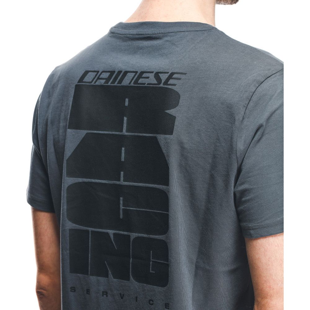 Dainese Racing Service T-Shirt Castle Rock Grey - FREE UK Shipping, FREE 365 Day Returns | Moto Central