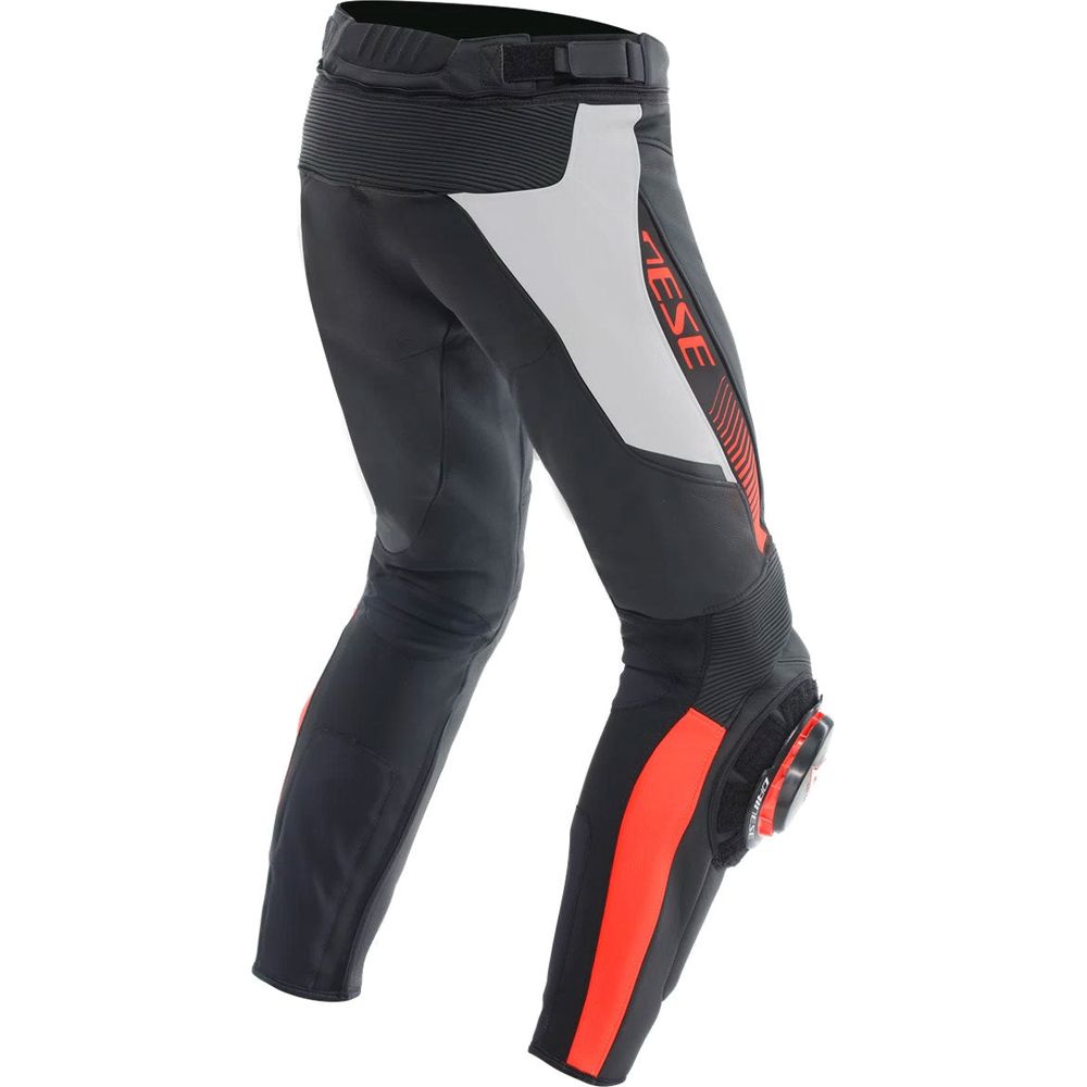 Dainese Super Speed Perforated Leather Trouser Black / White / Fluo Red