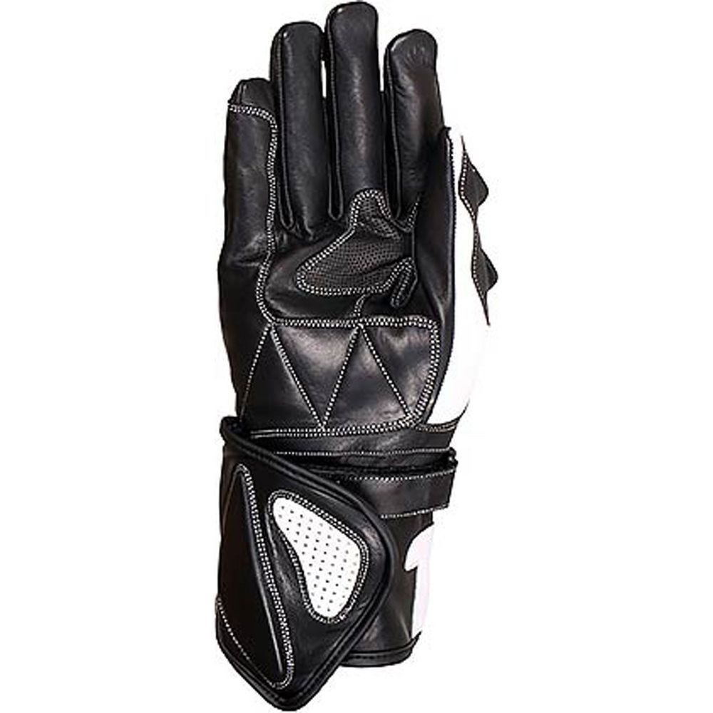 Duchinni DR1 Leather Gloves Black / Red - FREE UK Shipping, FREE 365 Day Returns | Moto Central