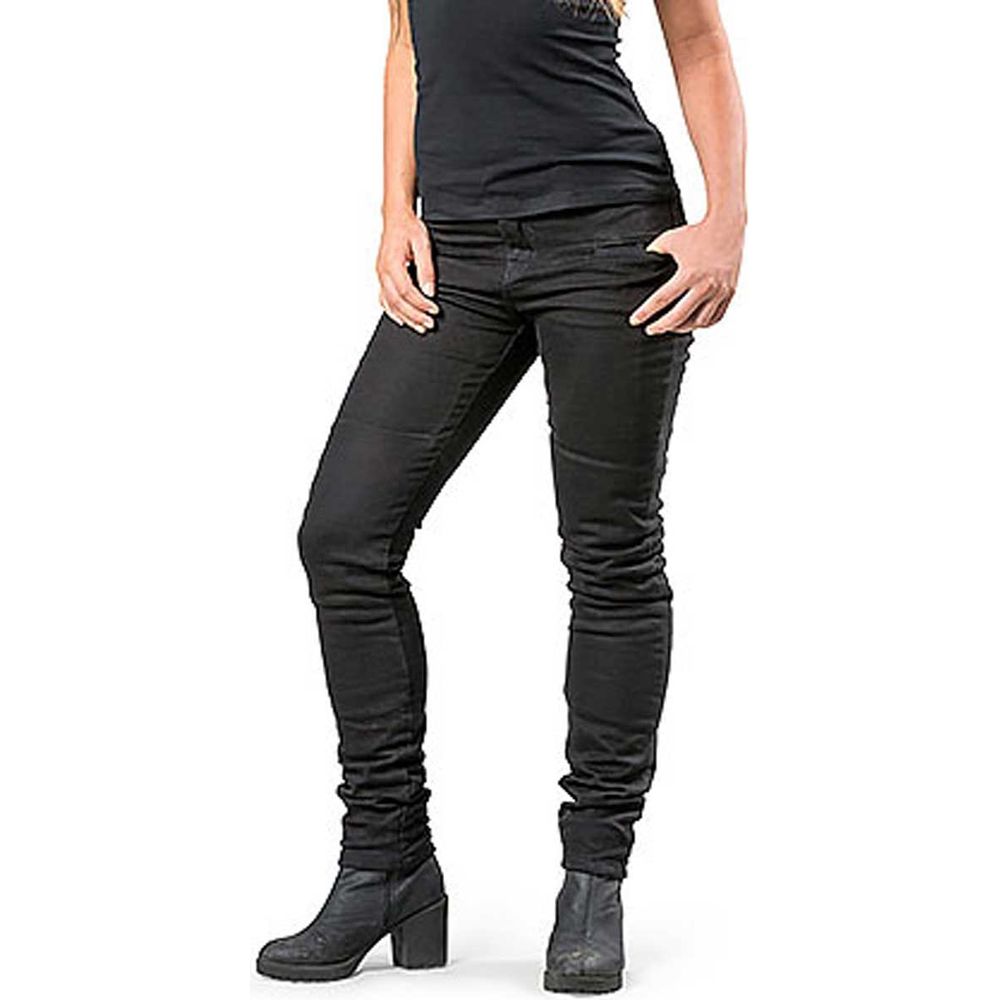 Draggin Twista Ladies Riding Denim Jeans Black