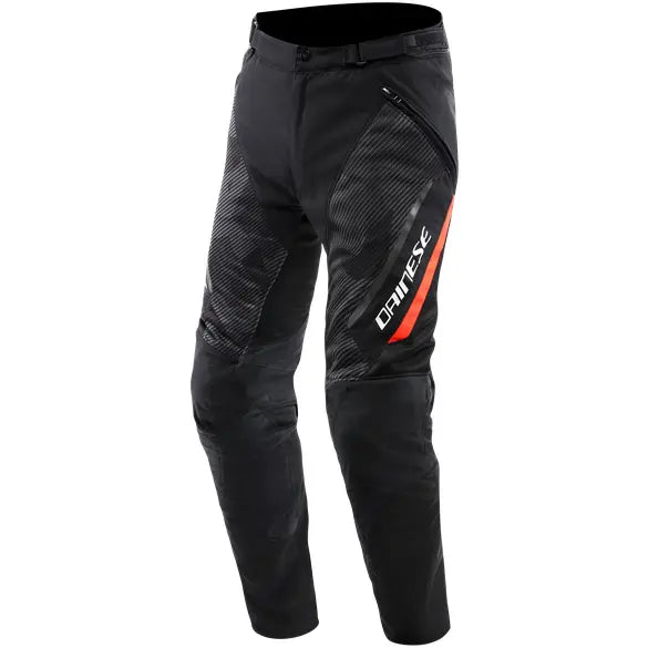 Dainese Drake 2 Super Air Textile Trouser Black / Fluo Red - FREE UK Shipping, FREE 365 Day Returns | Moto Central