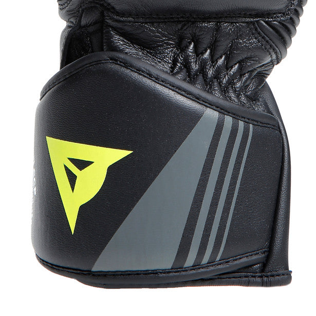 Dainese Druid 4 Leather Gloves Black / Charcoal Grey / Fluo Yellow