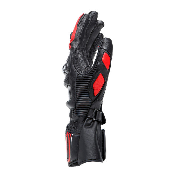 Dainese Druid 4 Leather Gloves Black / Lava Red / White