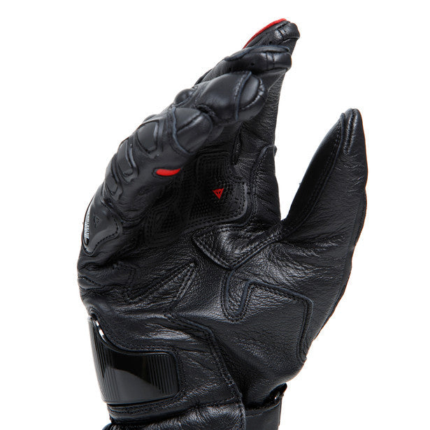 Dainese Druid 4 Leather Gloves Black / Lava Red / White