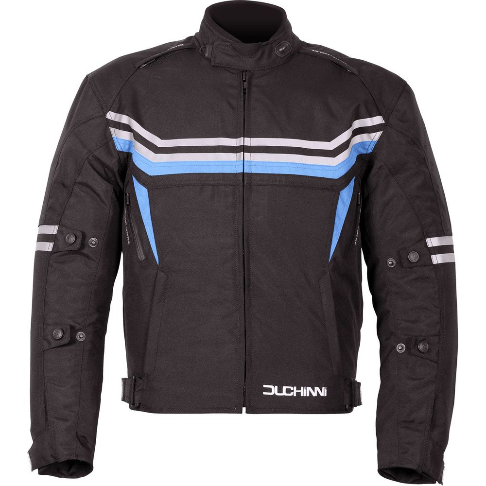 Duchinni Archer Textile Jacket Black / Blue  - FREE UK Shipping, FREE 365 Day Returns | Moto Central