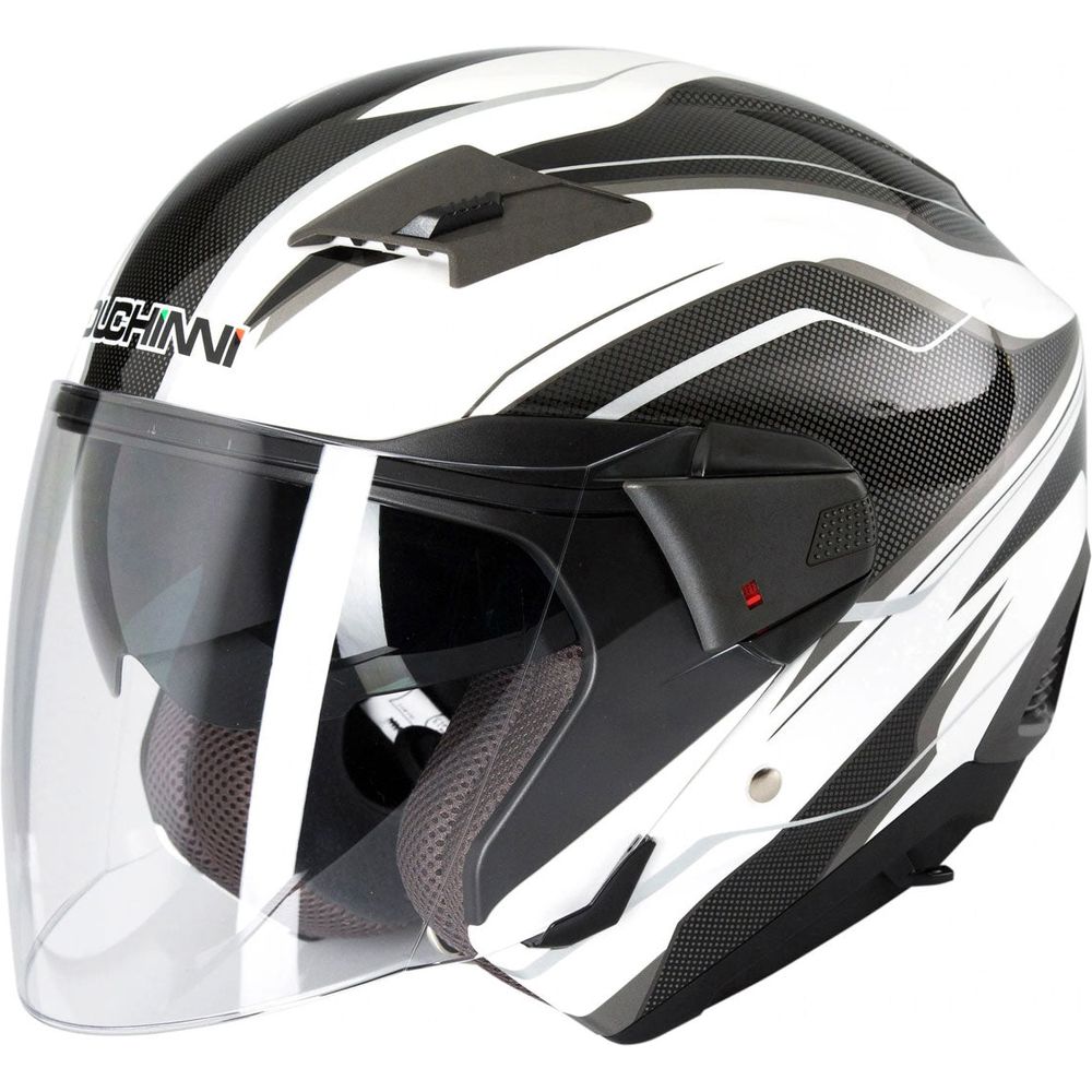 Duchinni D205 Open Face Helmet White / Carbon