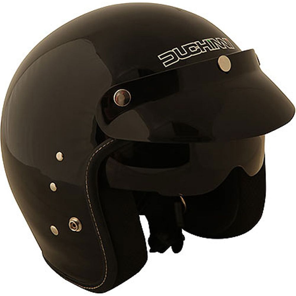 Duchinni D501 Open Face Helmet Gloss Black - FREE UK Shipping, FREE 365 Day Returns | Moto Central