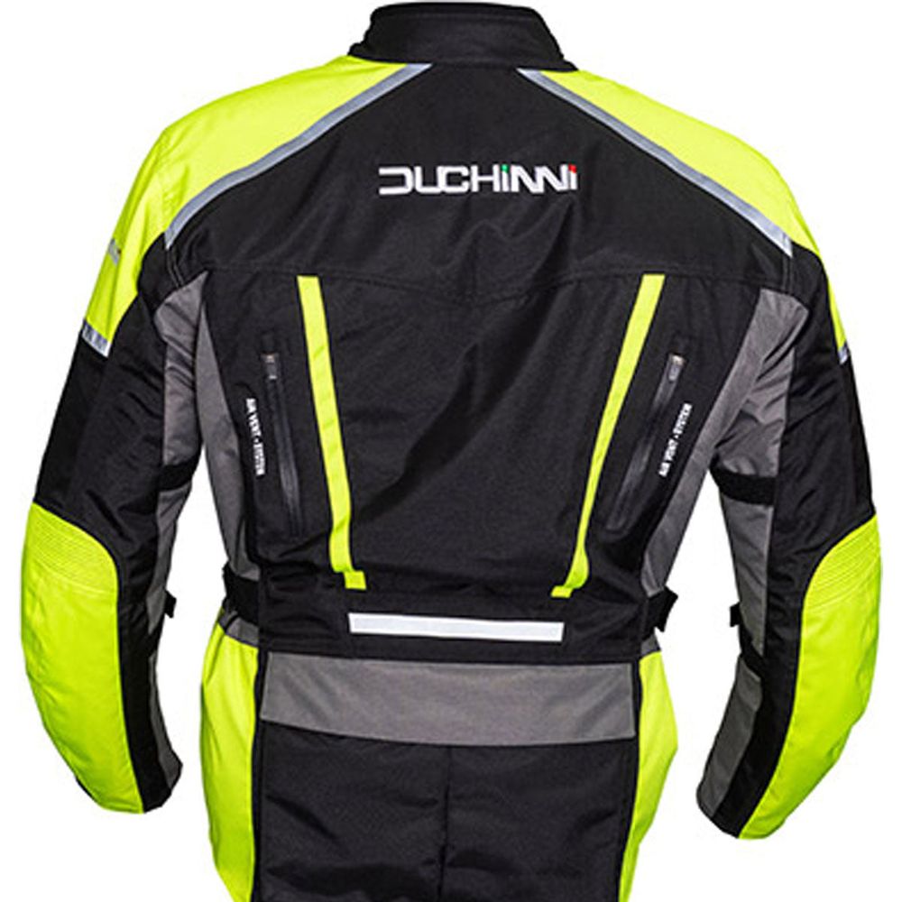 Duchinni Hurricane 2.0 Textile Jacket Black / Neon - FREE UK Shipping, FREE 365 Day Returns | Moto Central