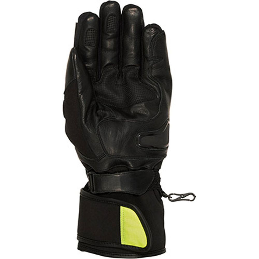 Duchinni Yukon 2.0 Leather / Textile Gloves Black / Neon - FREE UK Shipping, FREE 365 Day Returns | Moto Central