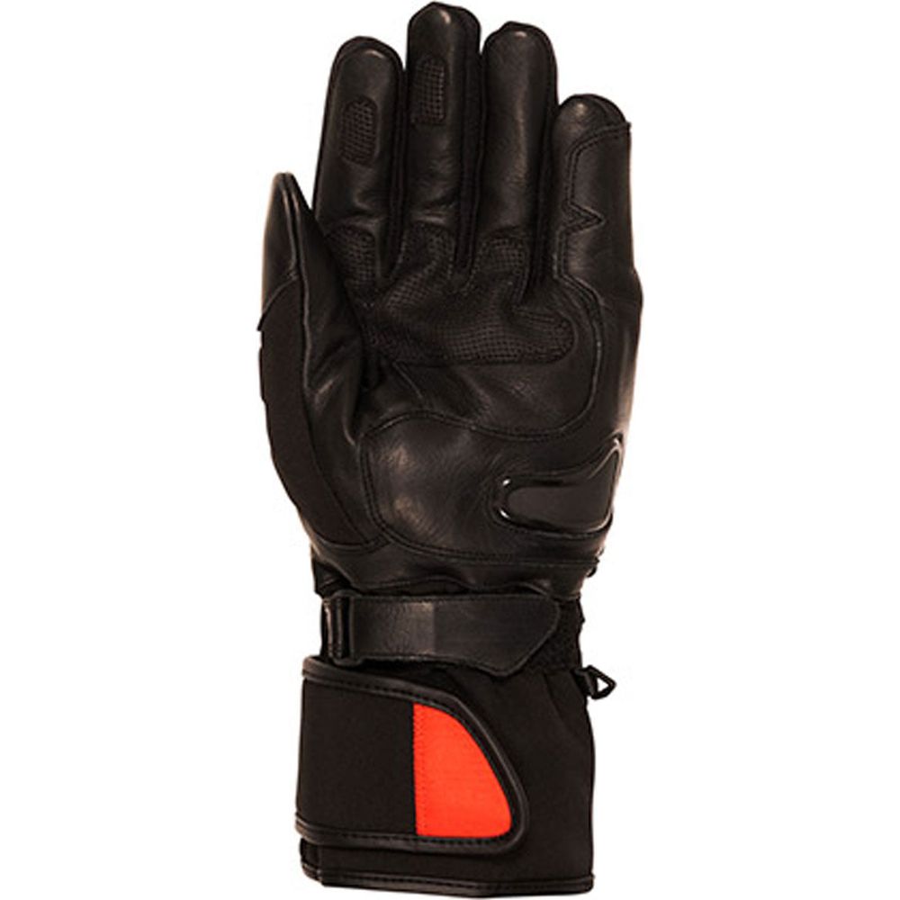 Duchinni Yukon 2.0 Leather / Textile Gloves Black / Red - FREE UK Shipping, FREE 365 Day Returns | Moto Central