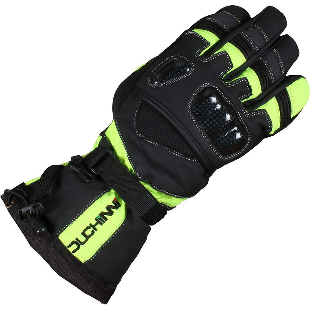 Duchinni Yukon Leather / Textile Gloves Black / Neon