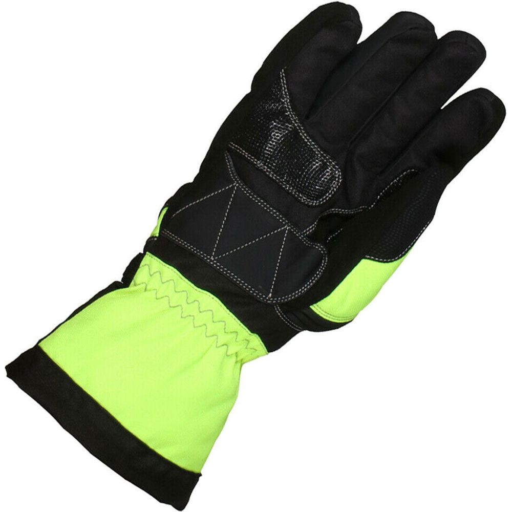 Duchinni Yukon Leather / Textile Gloves Black / Neon - FREE UK Shipping, FREE 365 Day Returns | Moto Central