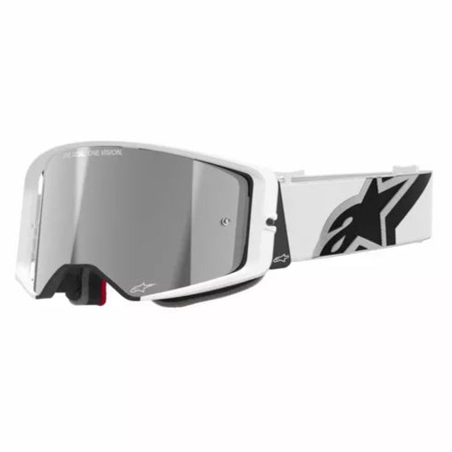 Alpinestars Supertech Corp Goggles White / Mirror Silver - FREE UK Shipping, FREE 365 Day Returns | Moto Central