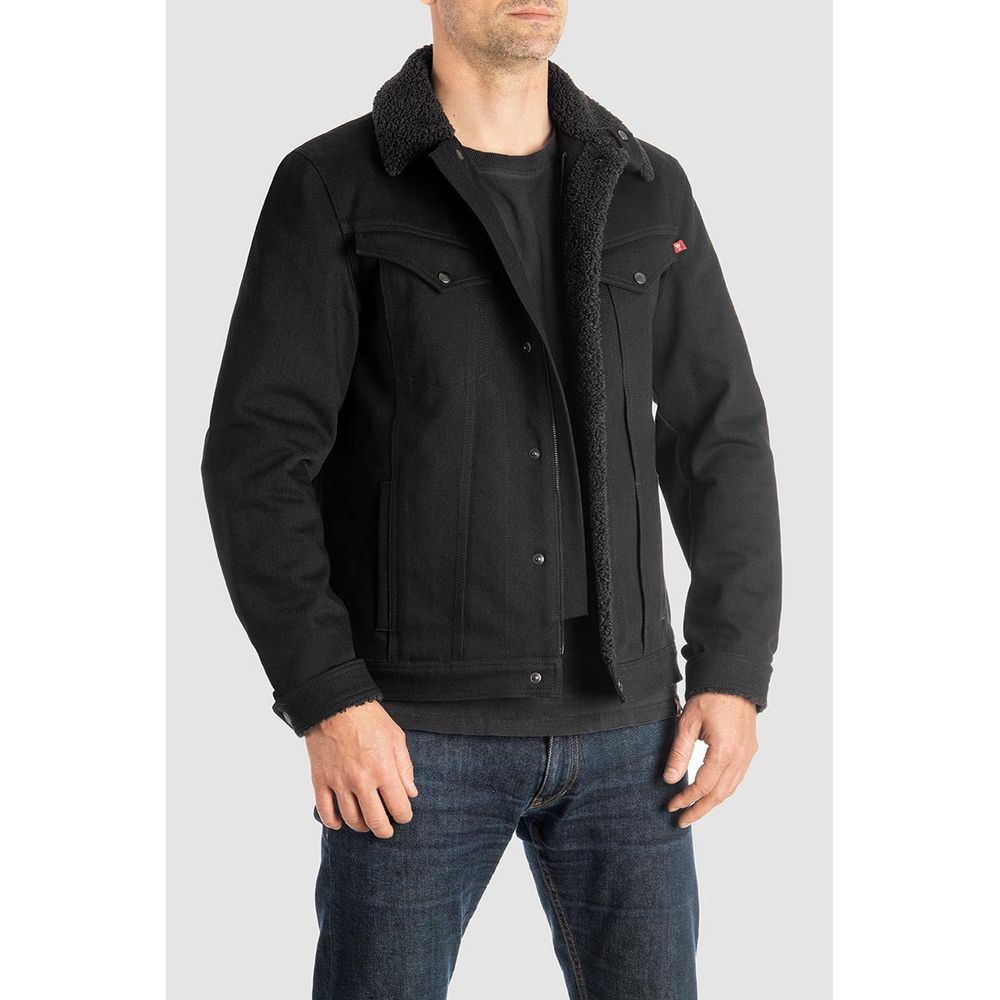 Pando Moto Husky 2.0 Denim Jacket Black - FREE UK Shipping, FREE 365 Day Returns | Moto Central