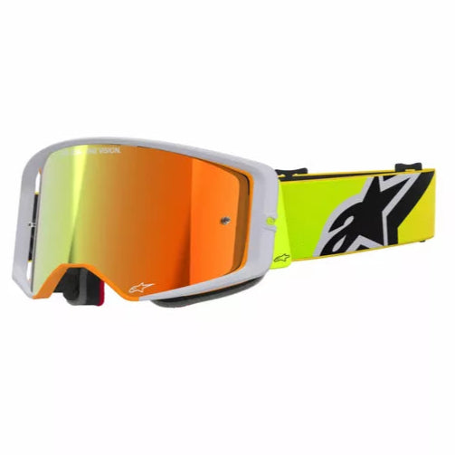 Alpinestars Supertech Corp Goggles Yellow / Grey / Mirror Red - FREE UK Shipping, FREE 365 Day Returns | Moto Central